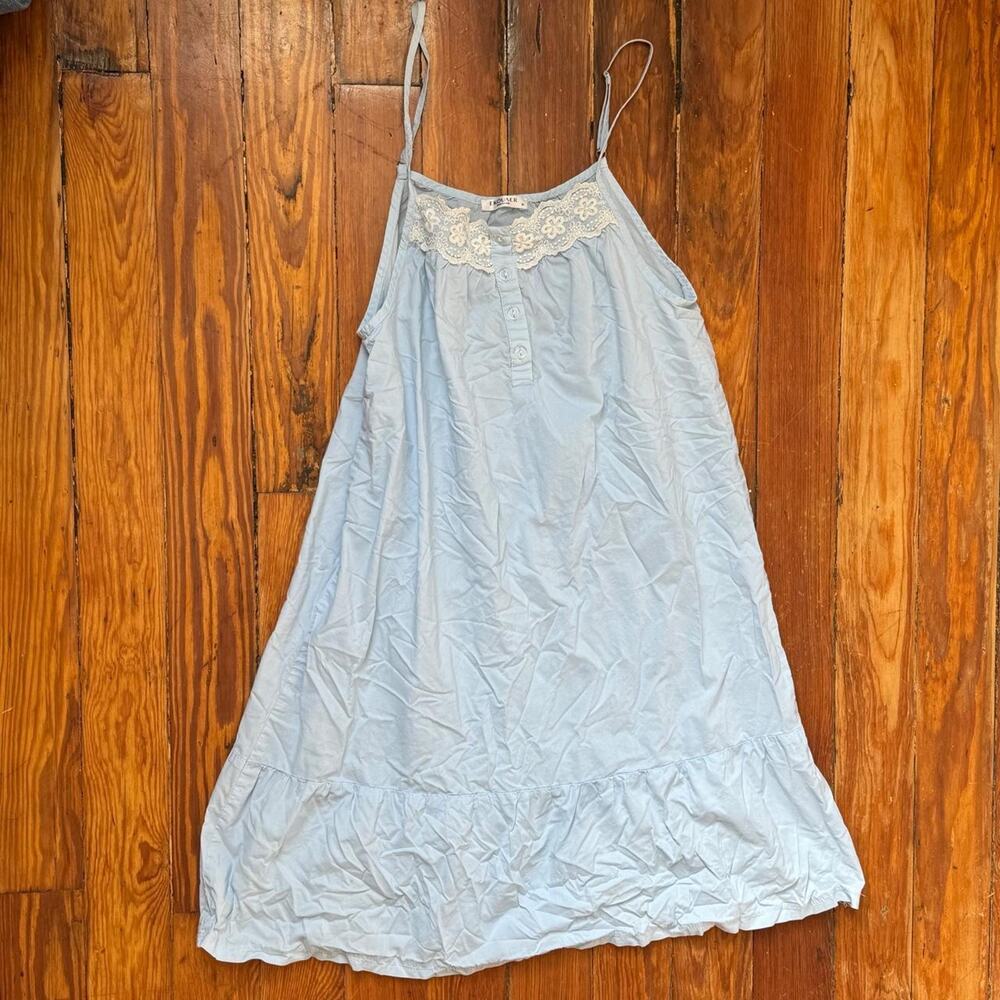 100% cotton light blue babydoll